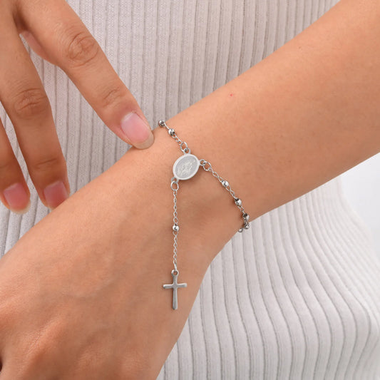 Catholic Cross Tassel Bracelet