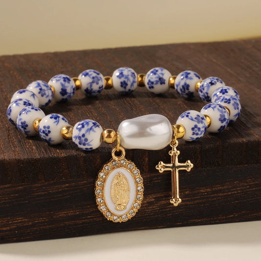 Cross Beaded Bracelet